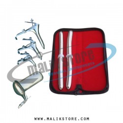 Hegar uterine dilator set 2 pieces 15-16, 17-18, grave 3pcs, collin large